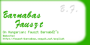 barnabas fauszt business card